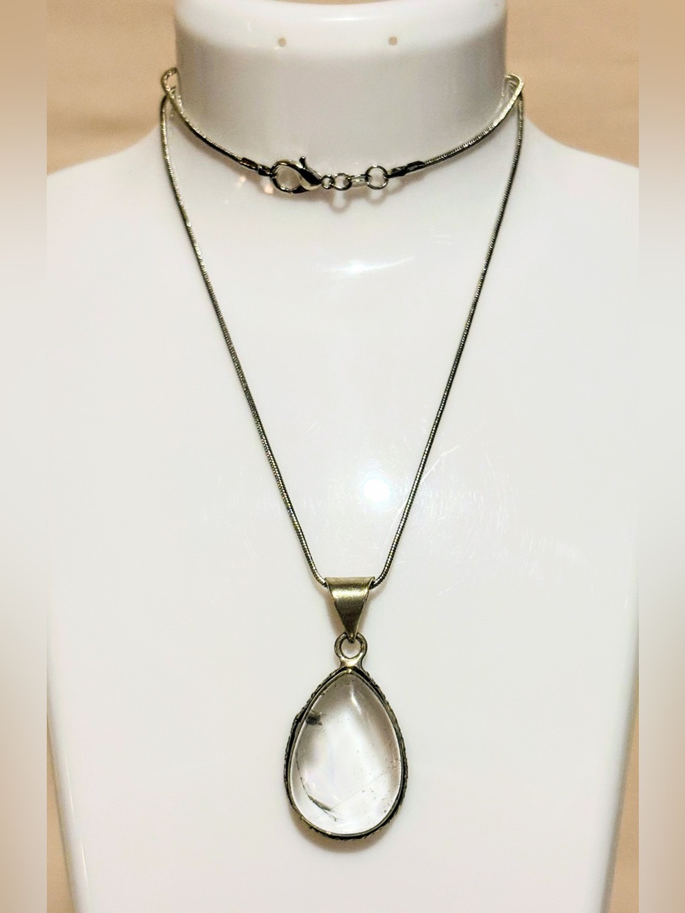 925 Sterling Silver Teardrop Pendant Necklace - nwot